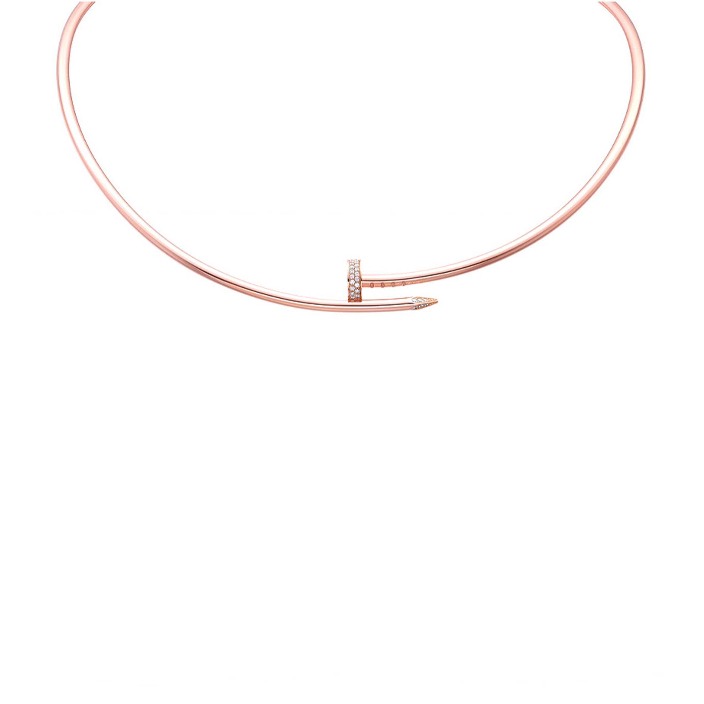Ca*t1er collier torque juste un clou, modello piccolo, diamanti ref.n7424419